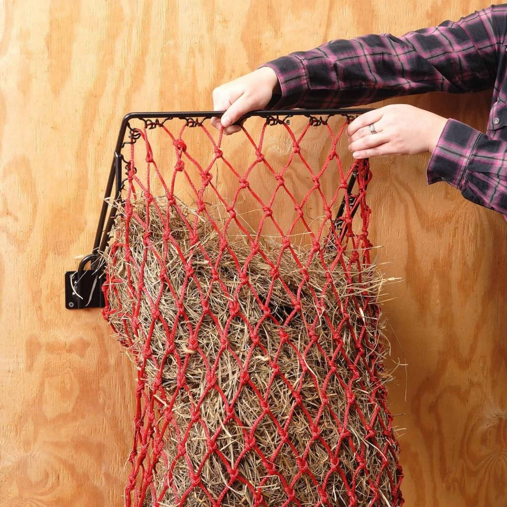 Tough-1 Original Hay Hoops Collapsible Wall Hay Feeder With Net - Image 2