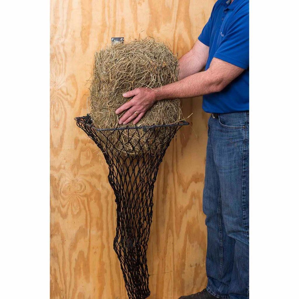 Tough-1 Hay Hoops Collapsible Wall Hay Feeder Frame, Black Silver - Image 2