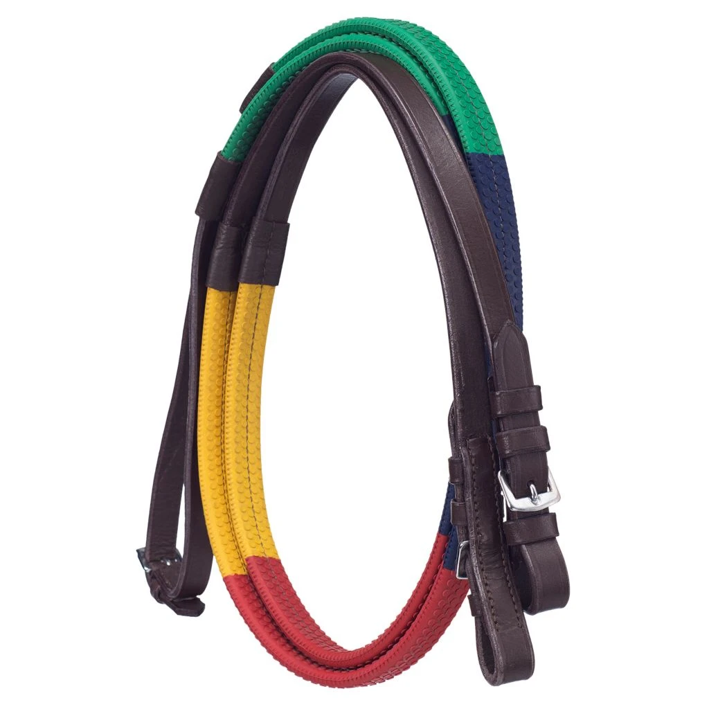 Tough-1 Rubber Grip Schooling Reins, 20-14073-7-0