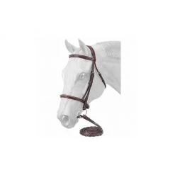Tough-1 Premium Padded Fancy Stitched Raised English Bridle, Brown, 22-6568-7-0