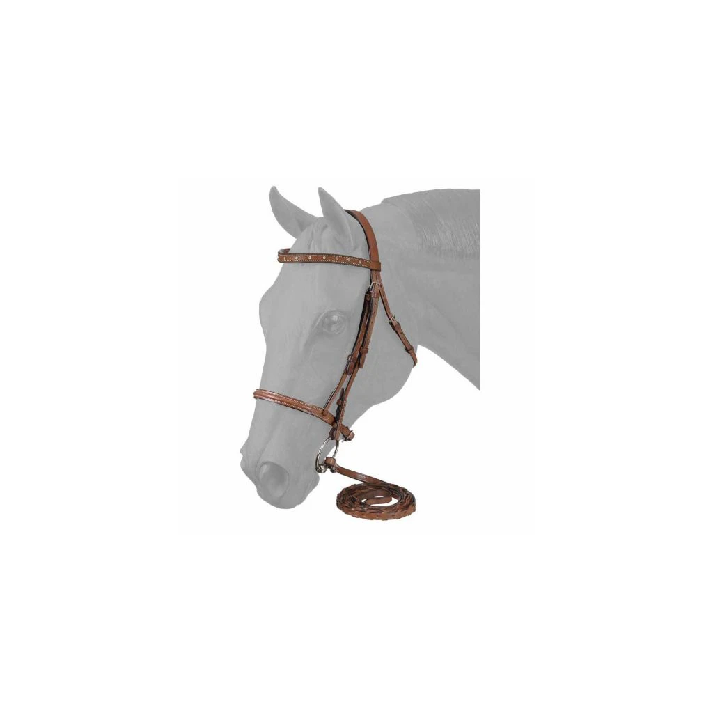 Tough-1 Raised Snaffle English Bridle with Spaced Stone Crystals, 22-9679-72-0