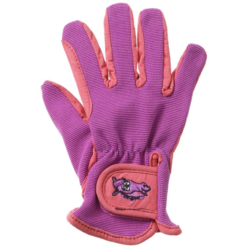 Tough-1 Embroidered Kid's Gloves, Synthetic Leather, Spandex Back, 24-69-144-101 - Image 3