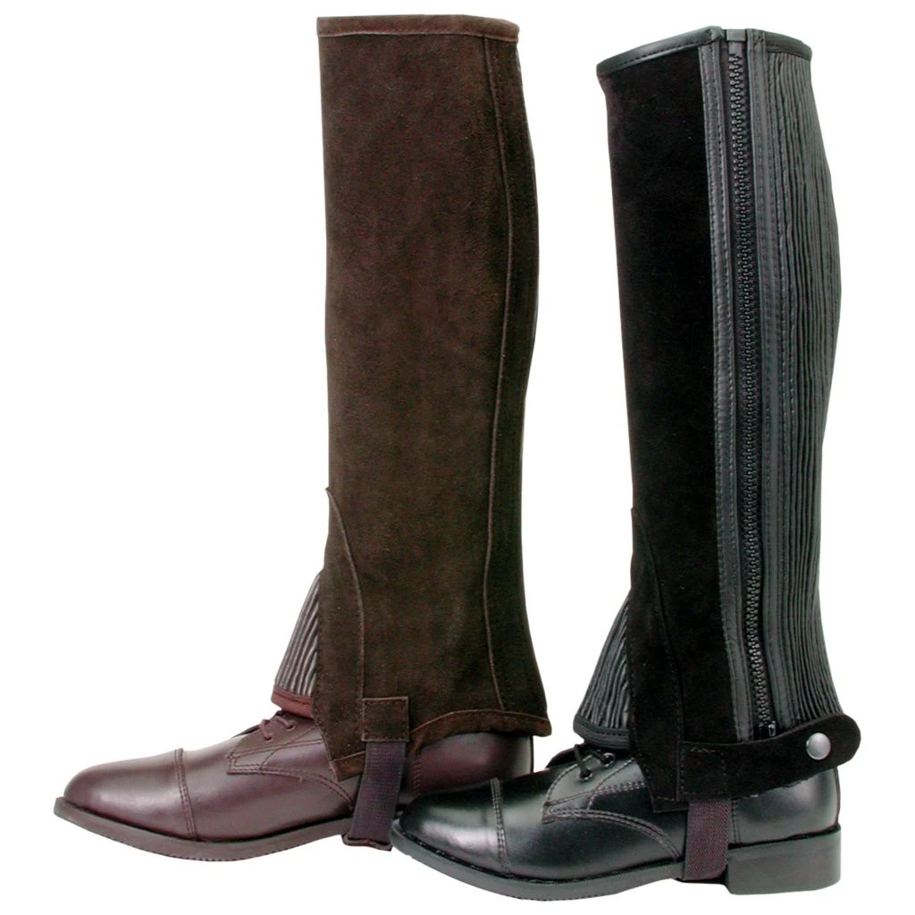 Tough-1 Suede Leather Half Chaps, 63-66-7-104 - Image 2