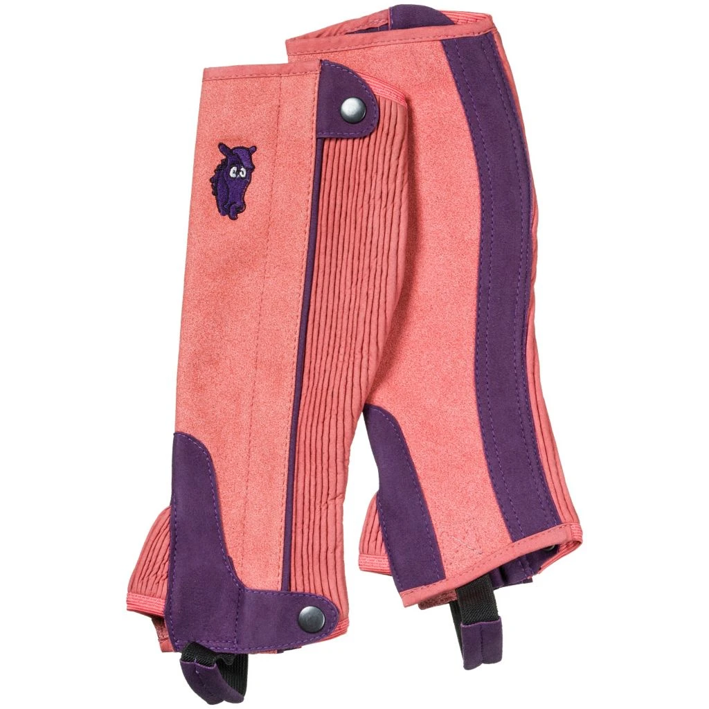 Tough-1 Childs Synthetic Luxury Suede Half Chaps with Embroidered Horse Head, 63-69-144-102 - Image 4
